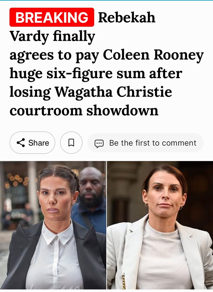 Well that's Jamie Vardy off to Saudi for a big payday to pay for his wifes big mouth....well done Colleen for exposing her fakeness 🤌