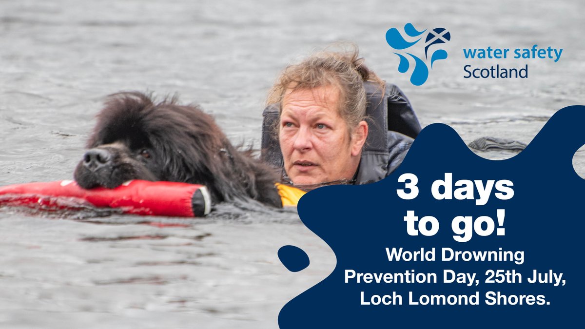 WaterSafetyScot's tweet image. Three days to go until World Drowning Prevention (WDP) Day.
Come down to @lochlomondshore to take part in free water-based activities and learn the Water Safety Code.
#DrowningPrevention
#WaterSafety