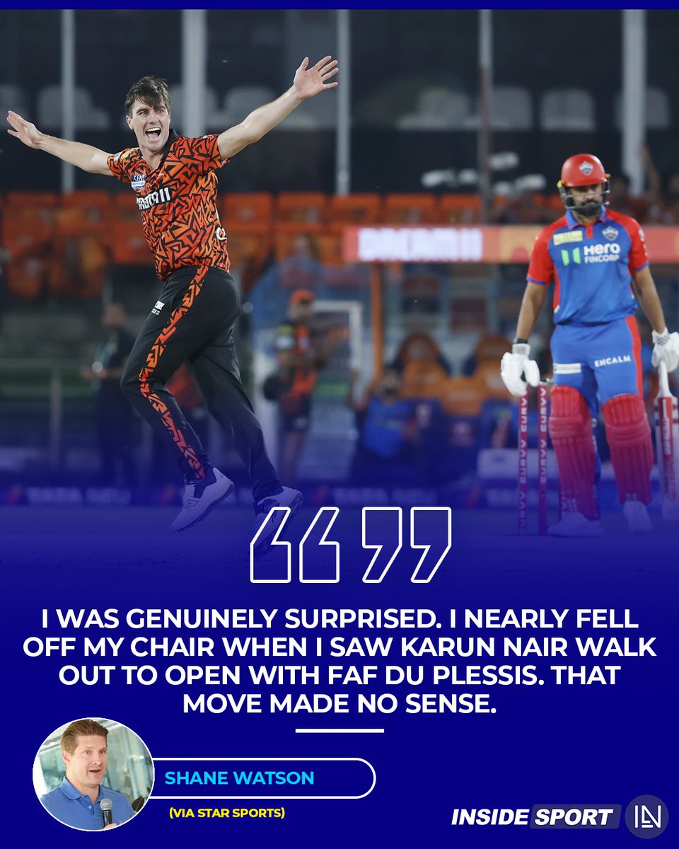 InsideSportIND's tweet photo. Was it the right decision by Delhi Capitals to let Karun Nair open against Sunrisers Hyderabad? 🤔
#SWatson #KarunNair #SRHvsDC #IPL2025 #Insidesport #CricketTwitter https://t.co/j0s4QXavFd
