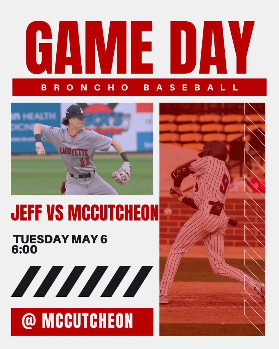 The road swing begins today. 

🆚 McCutcehon Mavericks
⏰ 6:00 PM
📍 Maverick Field
☀️72° and sunny

#WeOverMe