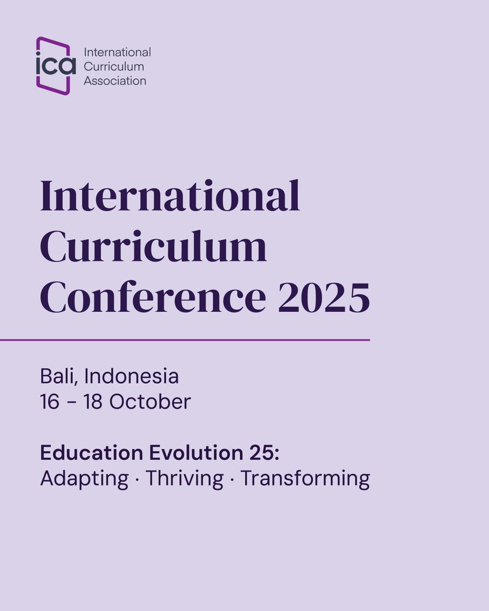 IC_Association's tweet image. Tickets for our International Curriculum Conference 2025 are now on sale! 🎉
Secure your ticket today to take advantage of our exclusive early bird rate. Find out more: icc25bali.eventify.io/p/#/overview