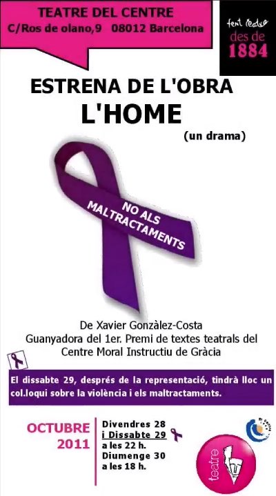 “L’HOME (un drama)” es va estrenar el 28 d’octubre de 2011, al <a href="/ELCENTREGRACIA/">EL CENTRE GRÀCIA</a> , després de guanyar el 1r Premi Vila de Gràcia de textos teatrals… i fins ara no sabia que s’havia enregistrat!!! Pots veure-la en aquest enllaç: drive.google.com/file/d/1tWB7Vy…
