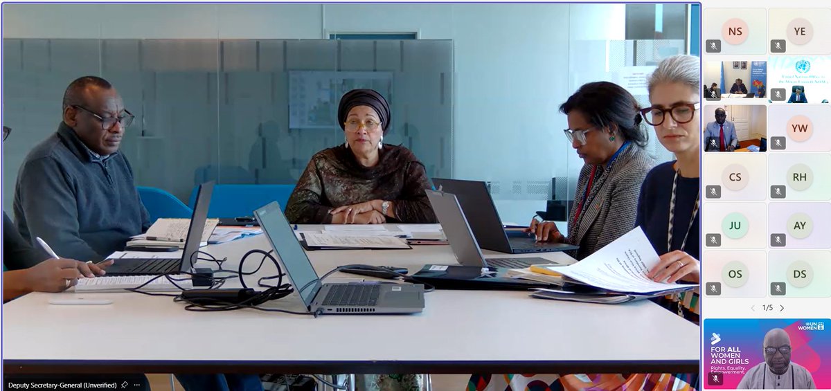 Maxime Houinato (@houinatomaxime) on Twitter photo I joined the D/SG
<a href="/AminaJMohammed/">Amina J Mohammed</a> today in the Regional Collative Platform (RCP), together with all UN RDs in Africa. Could trade and economic diplomacy, and more focus on women and girls, be the key to the creation of UN 2.0? UN Women to contribute in an integrated way! I joined the D/SG
<a href="/AminaJMohammed/">Amina J Mohammed</a> today in the Regional Collative Platform (RCP), together with all UN RDs in Africa. Could trade and economic diplomacy, and more focus on women and girls, be the key to the creation of UN 2.0? UN Women to contribute in an integrated way!