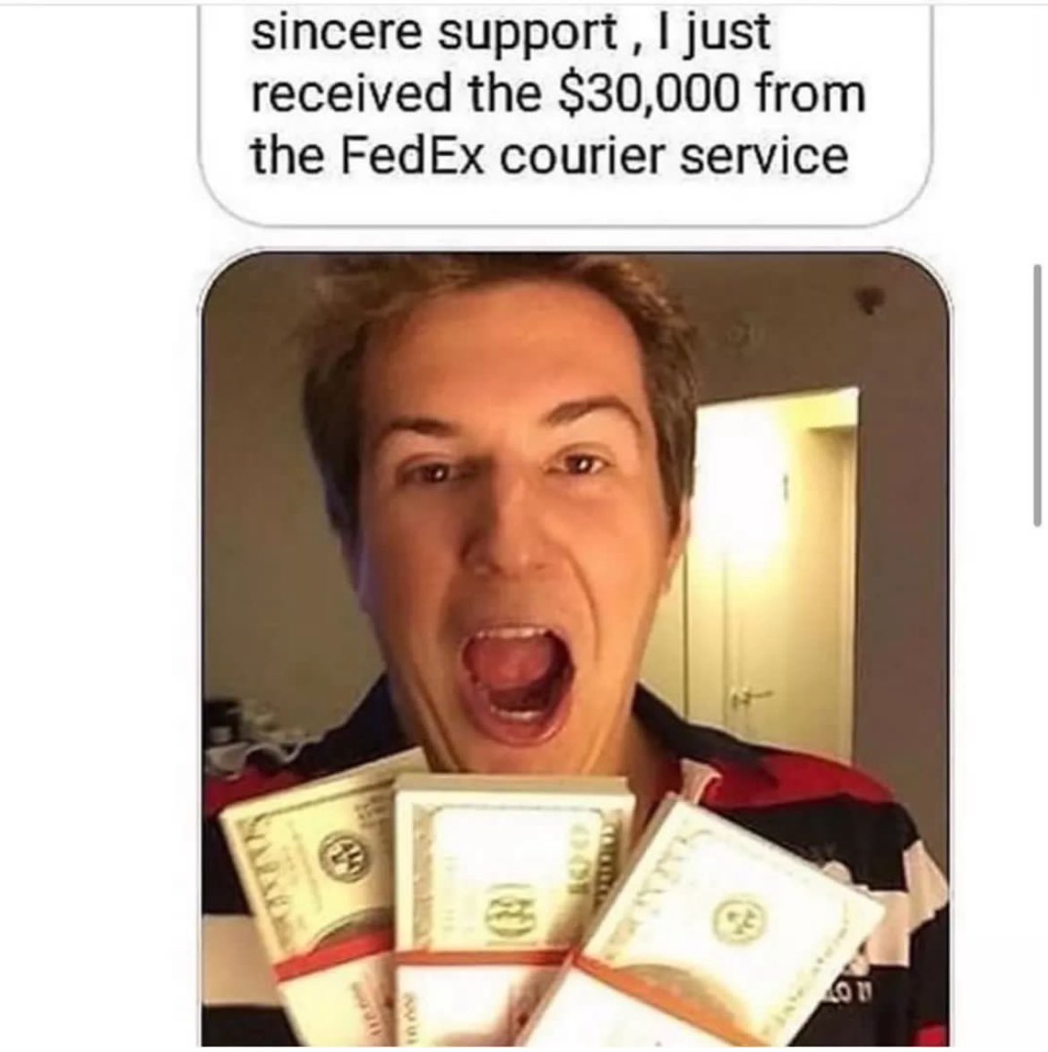 MWeirsky067's tweet photo. Congrats 🎉 on your $50,000 winning , God bless you this is real and legit just got 50k deliver to is door step  inbox 📥 me for your winning now 🎉❤️📦🙏🏻 https://t.co/S5eZeRVFaS