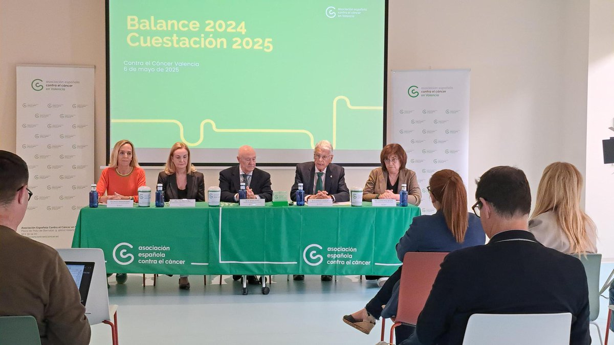 🎗️ Presentamos nuestra cuestación anual, que se celebrará el jueves 8 de mayo conmemorando 68 años de historia en Valencia. 
💚 Más de 100 mesas llenarán la ciudad para impulsar colaboración y seguir acompañando a pacientes de cáncer y apoyando la investigación oncológica.