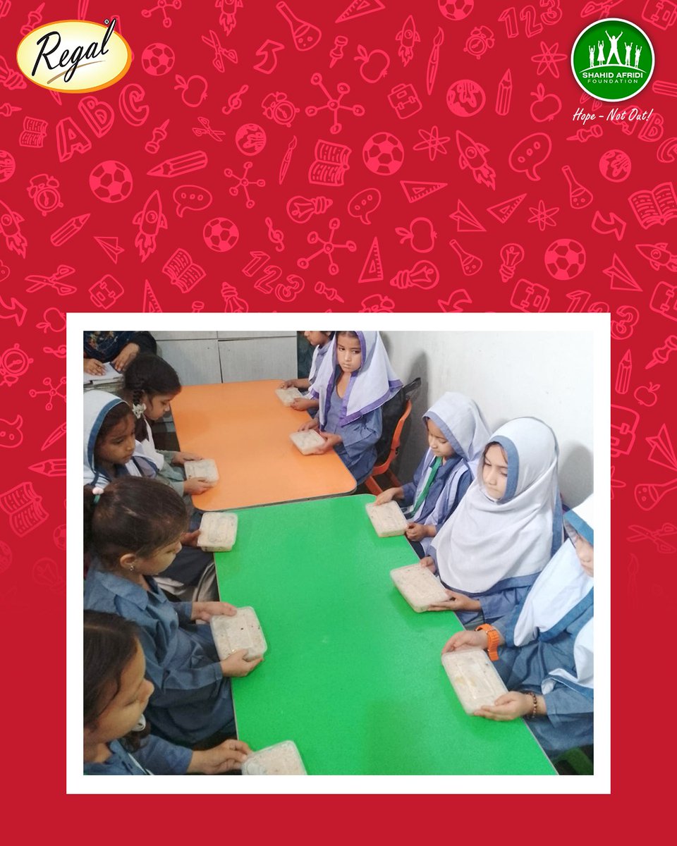 Shahid Afridi Foundation (@safoundationn) on Twitter photo Over 300 students, one nourishing mission!
At SAF School Wadoodia Mohallah Campus, more than 300 young minds receive a nutritious lunch every day — fueling focus, growth, and learning. Thanks to the generous support of our UK donors, <a href="/RegalFoods/">Regal Food Products Group Plc</a>, we’re not just feeding students, Over 300 students, one nourishing mission!
At SAF School Wadoodia Mohallah Campus, more than 300 young minds receive a nutritious lunch every day — fueling focus, growth, and learning. Thanks to the generous support of our UK donors, <a href="/RegalFoods/">Regal Food Products Group Plc</a>, we’re not just feeding students,