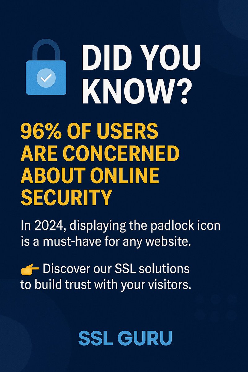 SSLGURUcom's tweet photo. 🔐 Did you know that in 2025, over 90% of users leave a site without HTTPS?
Don’t lose customers over missing SSL!
Secure your data and earn visitors’ trust.
👉 Explore our SSL certificate options:
🔗 https://t.co/NKCpe0dQXV

#SSL #CyberSecurity #HTTPS #Customer #SSLCertificate https://t.co/bEXTKeA91v