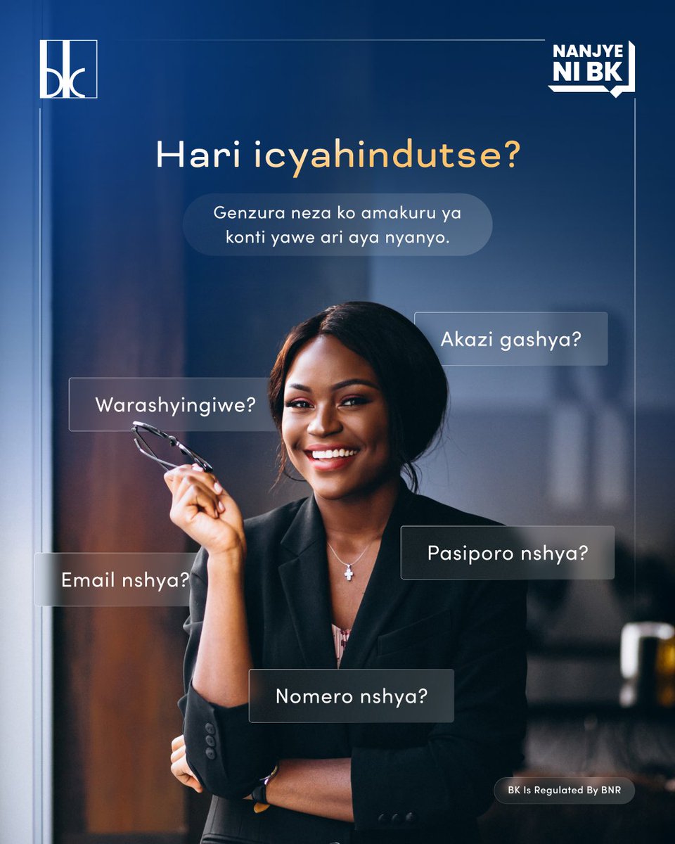 Ikintu cya mbere ni amakuru.! Kugira amakuru nyayo ajyanye na konti yawe nk’umwirondoro n’ibindi ni ingenzi kugira ngo ukoreshe konti yawe neza kandi wizeye umutekano wayo.