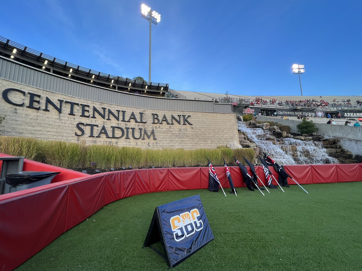 CFB Home (@cfbhome) on Twitter photo Stadium of the Morning ๐ฅ
๐๏ธ Centennial Bank Stadium
โ๏ธ Capacity: 30,406
๐Jonesboro, Arkansas
Home of <a href="/AStateFB/">Arkansas State Football</a>
Last photo by <a href="/MBeutell25/">Micah Beutell</a> Stadium of the Morning ๐ฅ
๐๏ธ Centennial Bank Stadium
โ๏ธ Capacity: 30,406
๐Jonesboro, Arkansas
Home of <a href="/AStateFB/">Arkansas State Football</a>
Last photo by <a href="/MBeutell25/">Micah Beutell</a>