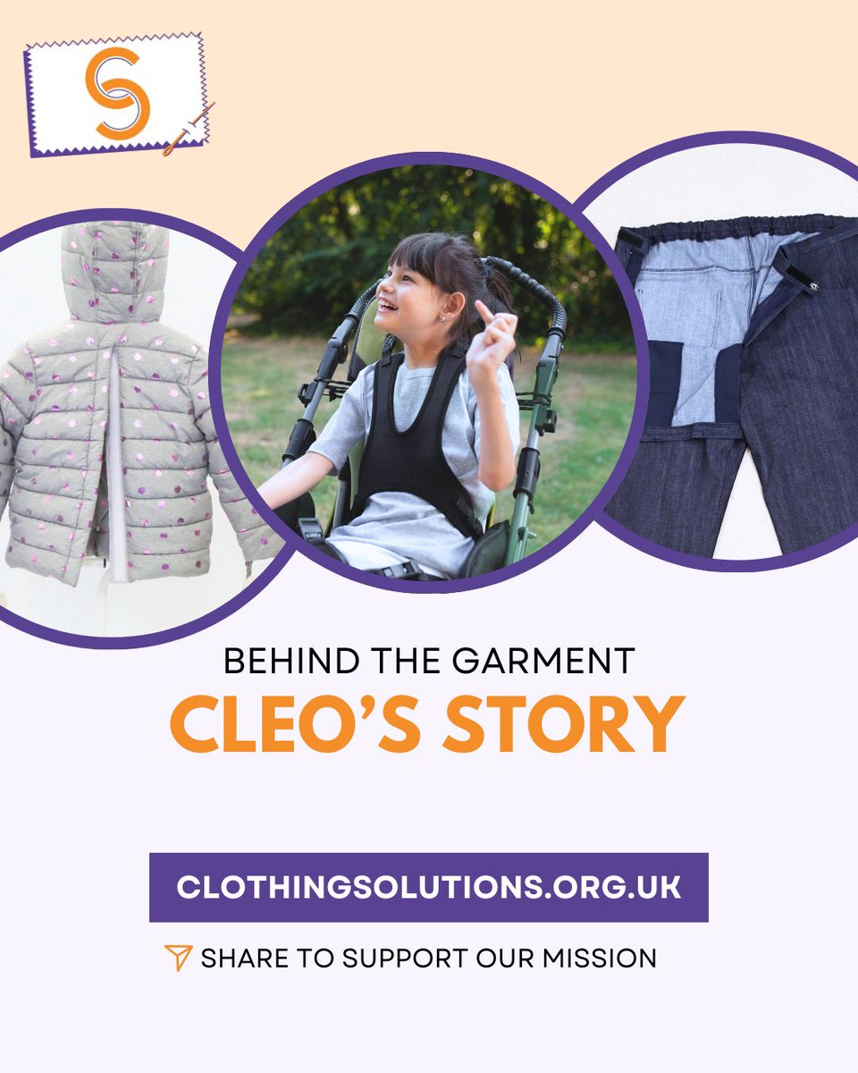 clothingsdp's tweet photo. Cleo has cerebral palsy and was about to go on her first school trip. 💜 We made custom jeans &amp; jackets so she could join in comfortably, confidently, and with joy.

Every child deserves that.
🔗 https://t.co/2wZMBBZz5Y
#AdaptiveClothing #CerebralPalsy #InclusiveFashion #Charity https://t.co/TyfnNWgWEG