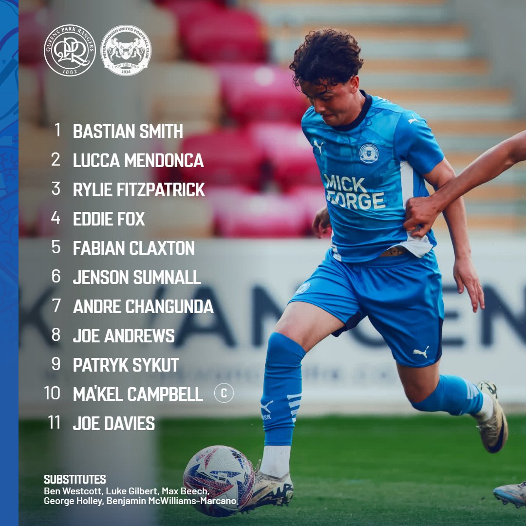 💪 Here is how the Posh Under 21s line-up for the final game of the season.

#pufc