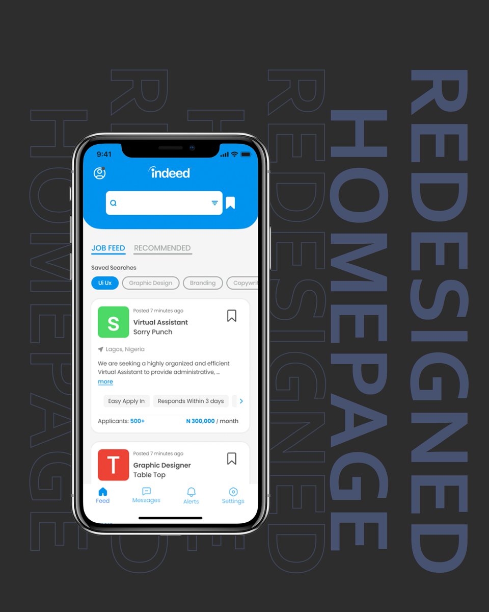 afolabi_sotayo's tweet image. I took on the challenge of redesigning the @indeed  app's UI/UX to tackle user frustrations and improve usability. You can explore the complete design process and final result in my Behance case study [behance.net/gallery/215983…]. Thoughts?