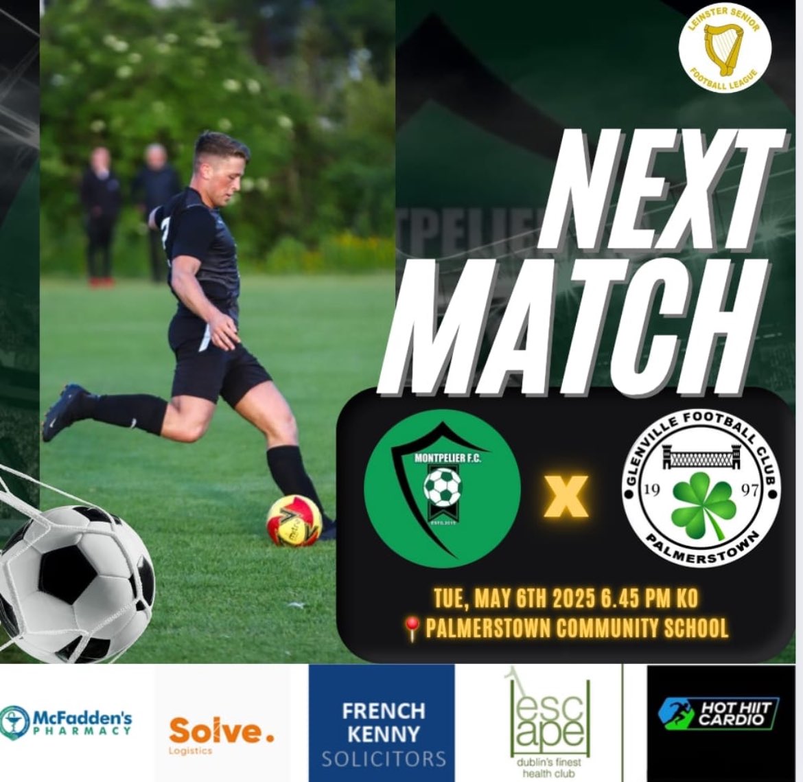 Montpelier FC (@mpfc20) on Twitter photo Fixture: <a href="/LSLLeague/">Leinster Senior League</a> Senior 1A
We make the trip out to Palmerstown to face <a href="/glenville_fc/">Glenville FC</a> this evening kick off 18:45pm
All Support Welcome 💚🖤
<a href="/AlQuinn2015/">LSL Live Update’s</a>
<a href="/FinalWhistleIE/">FinalWhistle.ie</a> Fixture: <a href="/LSLLeague/">Leinster Senior League</a> Senior 1A
We make the trip out to Palmerstown to face <a href="/glenville_fc/">Glenville FC</a> this evening kick off 18:45pm
All Support Welcome 💚🖤
<a href="/AlQuinn2015/">LSL Live Update’s</a>
<a href="/FinalWhistleIE/">FinalWhistle.ie</a>