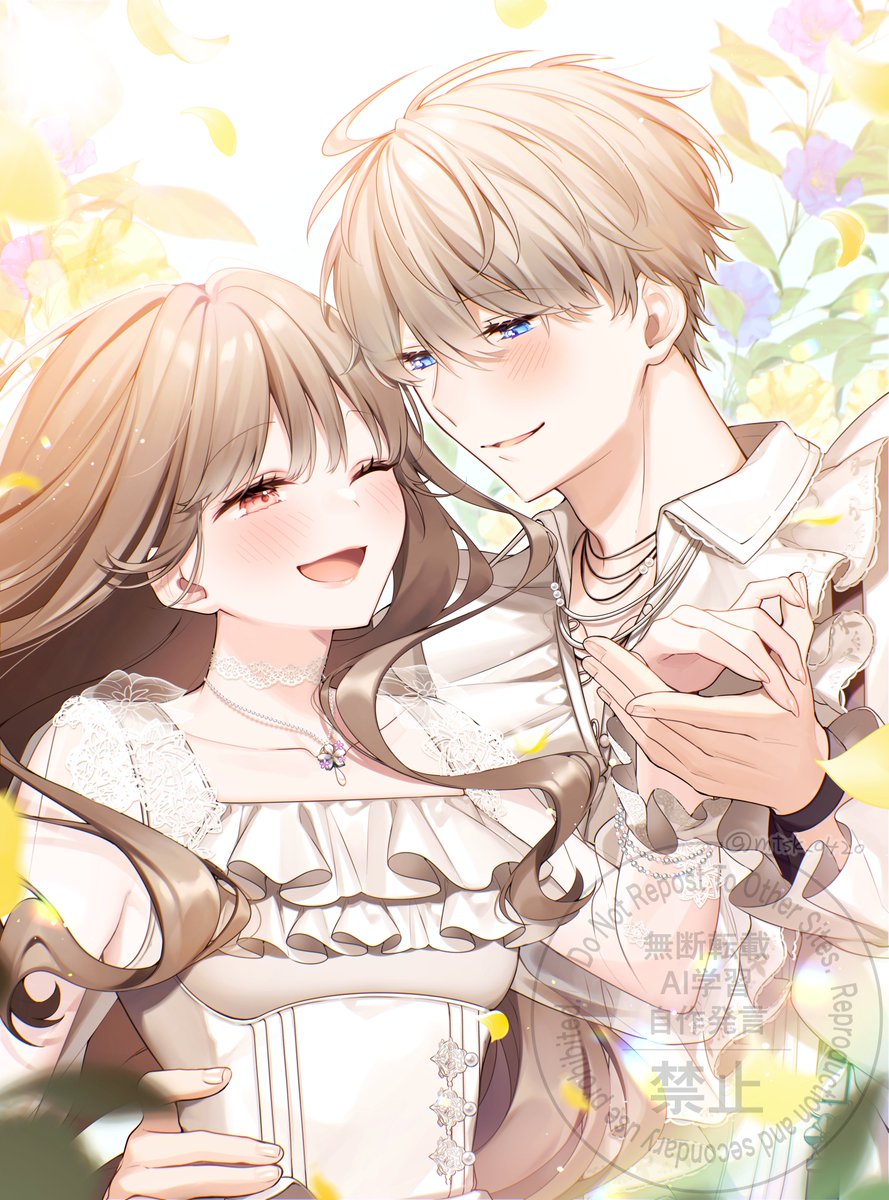 これからも2人が幸せでありますように！

#恋と深空
#共に花の季節へイラスト