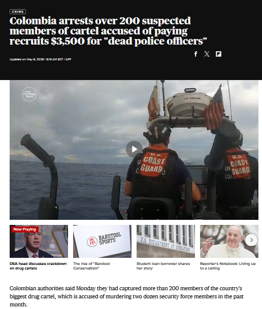 🚨DEBRIEFING: Another “coincidence” that fits the purge TIMELINE perfectly…

 Over 200 Gulf Clan cartel members arrested in Colombia in just 72 hours.
💥 Charges? Trafficking, weapons, and bounties paid for killing police officers.
This wasn’t a drug bust.
This was a coordinated