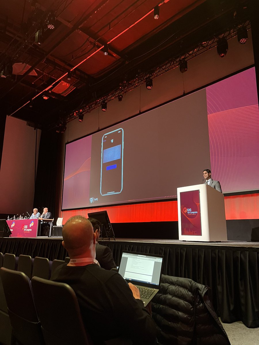 Evangelos K. Oikonomou (@ekoikonomou) on Twitter photo Outstanding talk on using wearable devices to monitor cardiovascular health by <a href="/rohan_khera/">Rohan Khera</a> <a href="/cards_lab/">CarDS Lab</a> this morning at #EAS2025 in Glasgow.
Happening now: AI/Big Data session chaired by Professors <a href="/ProfKausikRay/">Prof Kausik Ray FMedSci</a> and Milionis.
And many thanks to <a href="/Charis_Oxford/">Charis Antoniades</a> and the organizers Outstanding talk on using wearable devices to monitor cardiovascular health by <a href="/rohan_khera/">Rohan Khera</a> <a href="/cards_lab/">CarDS Lab</a> this morning at #EAS2025 in Glasgow.
Happening now: AI/Big Data session chaired by Professors <a href="/ProfKausikRay/">Prof Kausik Ray FMedSci</a> and Milionis.
And many thanks to <a href="/Charis_Oxford/">Charis Antoniades</a> and the organizers