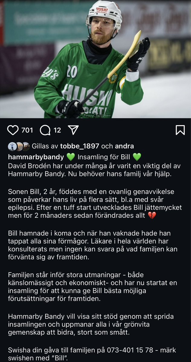 Stötta David och hans son Bill!