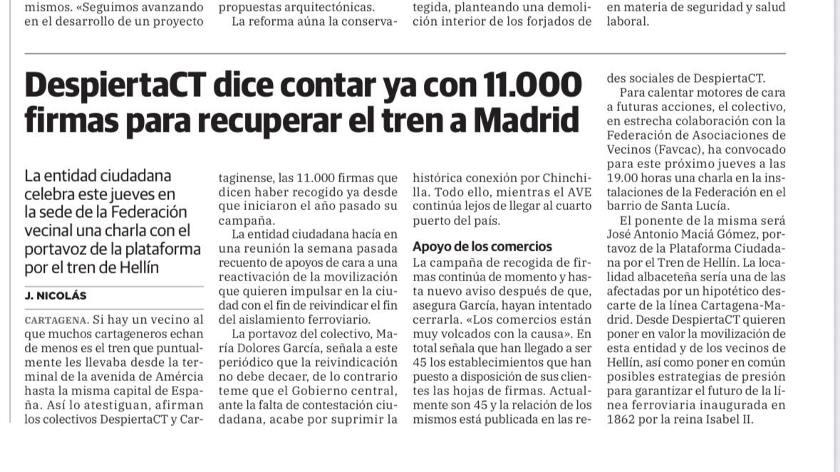 Por nuestro tren nos vemos el Jueves 8. Ya son 11.000 firmas para exigir el fin del aislamiento.