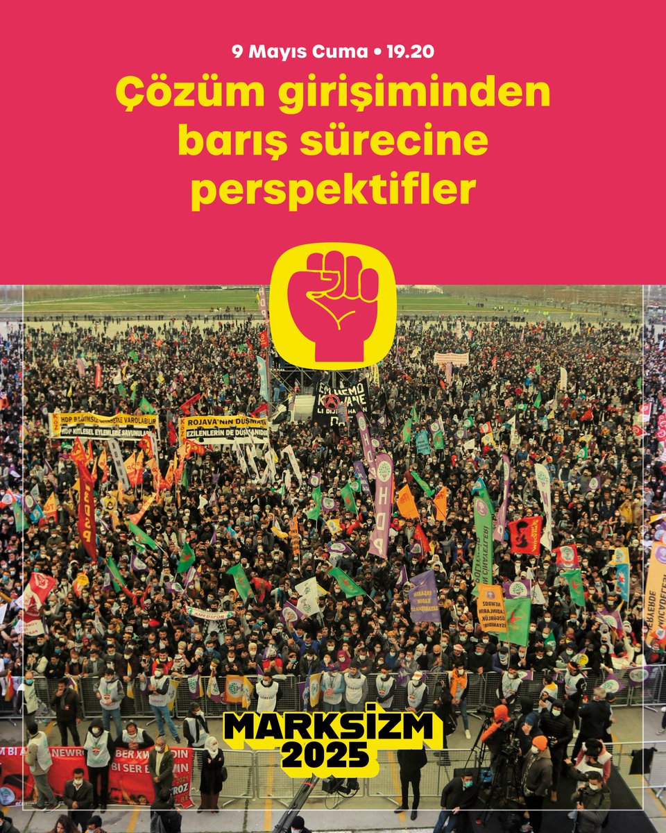 #Marksizm2025'te cuma gününü yeniden hatırlayalım.

Programın tamamı:
marksist.org/marksizm-2025i…

Marksizm Günleri, 9-11 Mayıs’ta ikincikat Kadıköy’de!