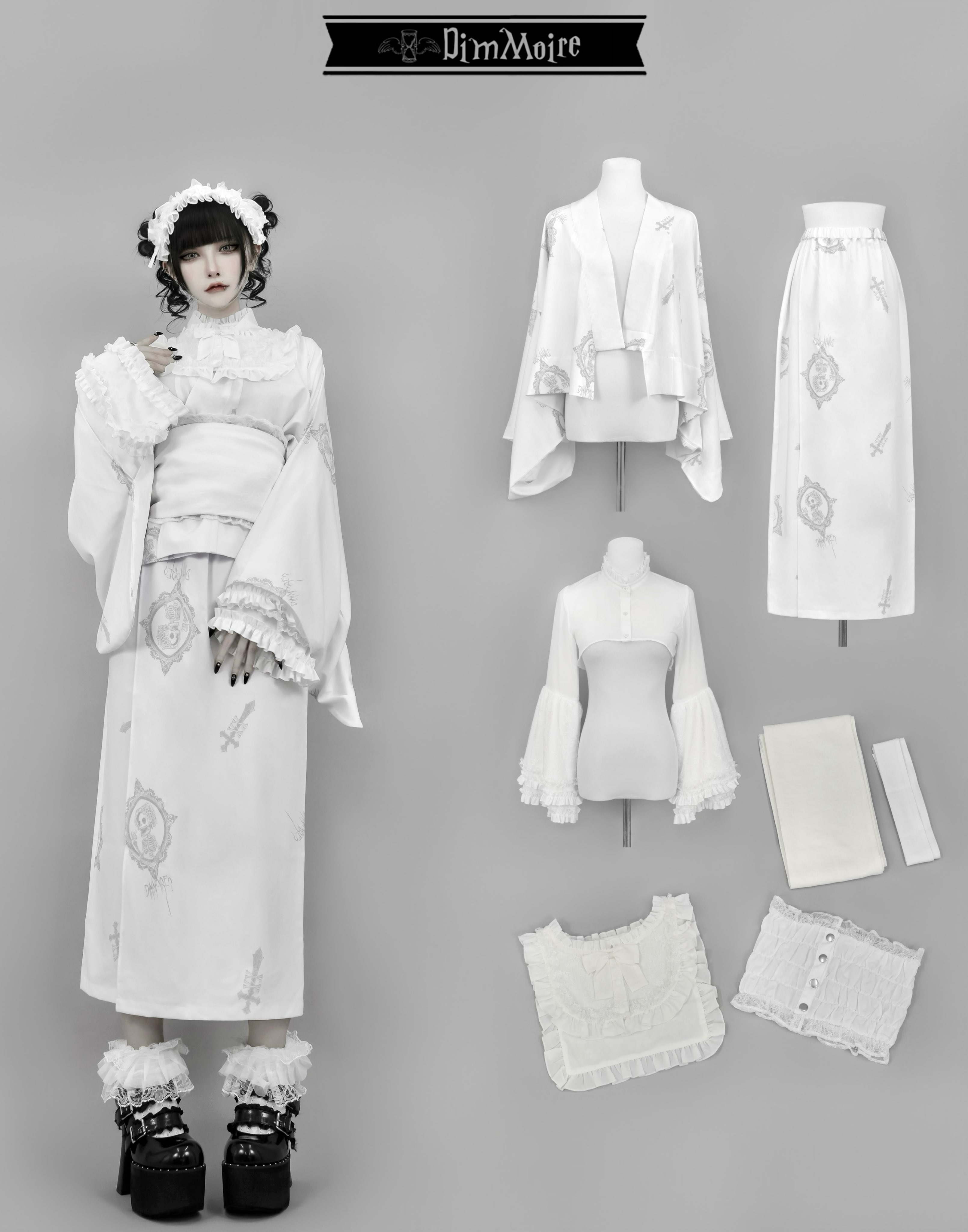 DimMoire浴衣セット(正規品) 夢骸の童話 浴衣セット【White】 | DimMoire