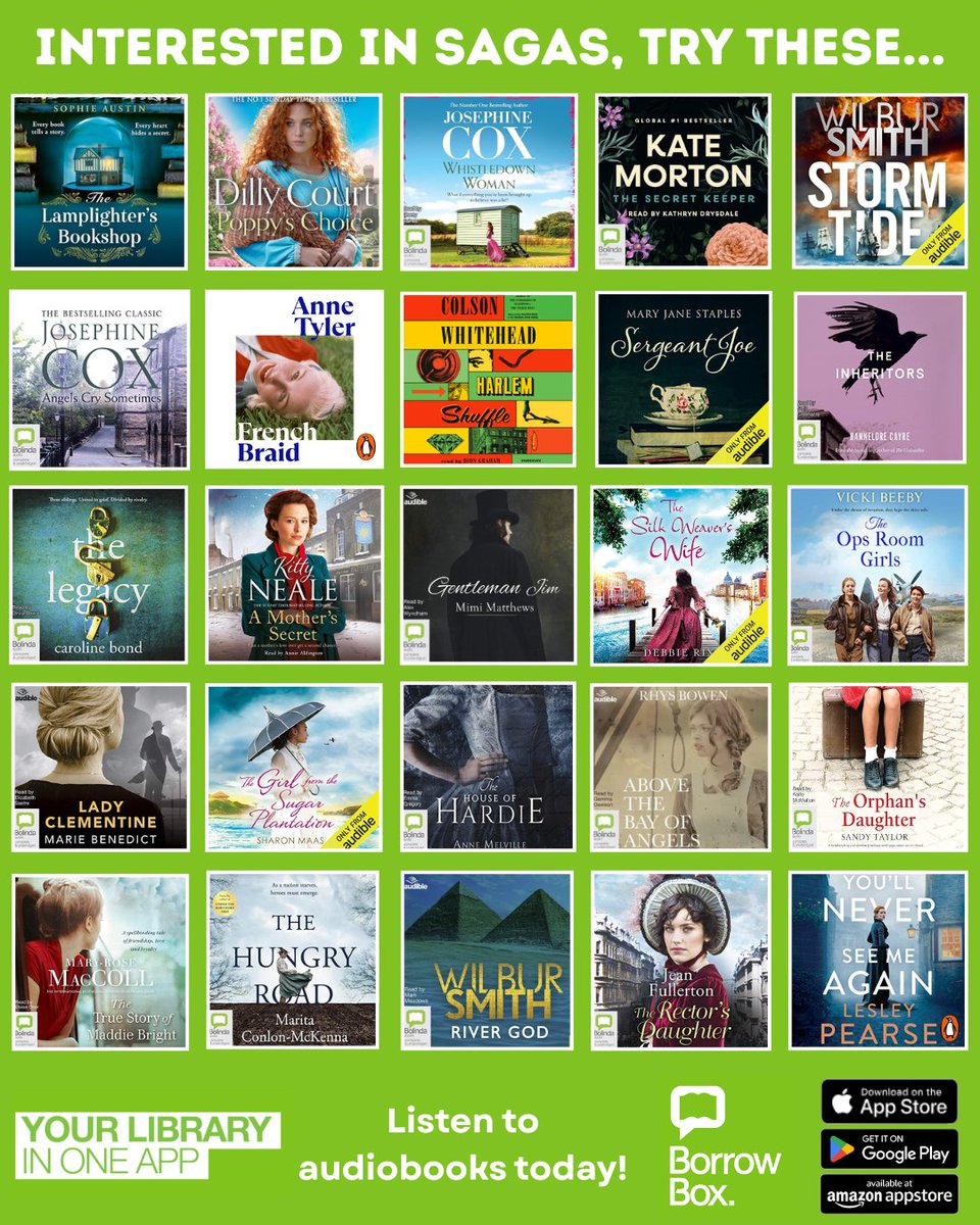 Login to BorrowBox with your library card number and browse our curated selection of audiobooks for summer reads on those sunny days. Or audiobooks all about family, friends and self-discovery on our saga shelf! The choices are endless!

#jerseylibraryci #borrowbox #audiobooks