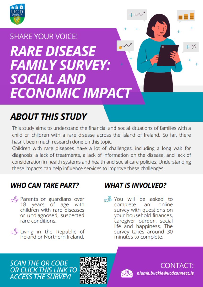 Debra - The Butterfly Skin Charity (@debraireland) on Twitter photo Researchers at <a href="/ucddublin/">University College Dublin</a> are conducting an anonymous survey to explore the experiences of families caring for a child with a rare disease.
The survey takes approx. 30 mins and was co-designed with parents to reflect real-life challenges.
📋Survey:
…althandagriscience.fra1.qualtrics.com/jfe/form/SV_7R… Researchers at <a href="/ucddublin/">University College Dublin</a> are conducting an anonymous survey to explore the experiences of families caring for a child with a rare disease.
The survey takes approx. 30 mins and was co-designed with parents to reflect real-life challenges.
📋Survey:
…althandagriscience.fra1.qualtrics.com/jfe/form/SV_7R…