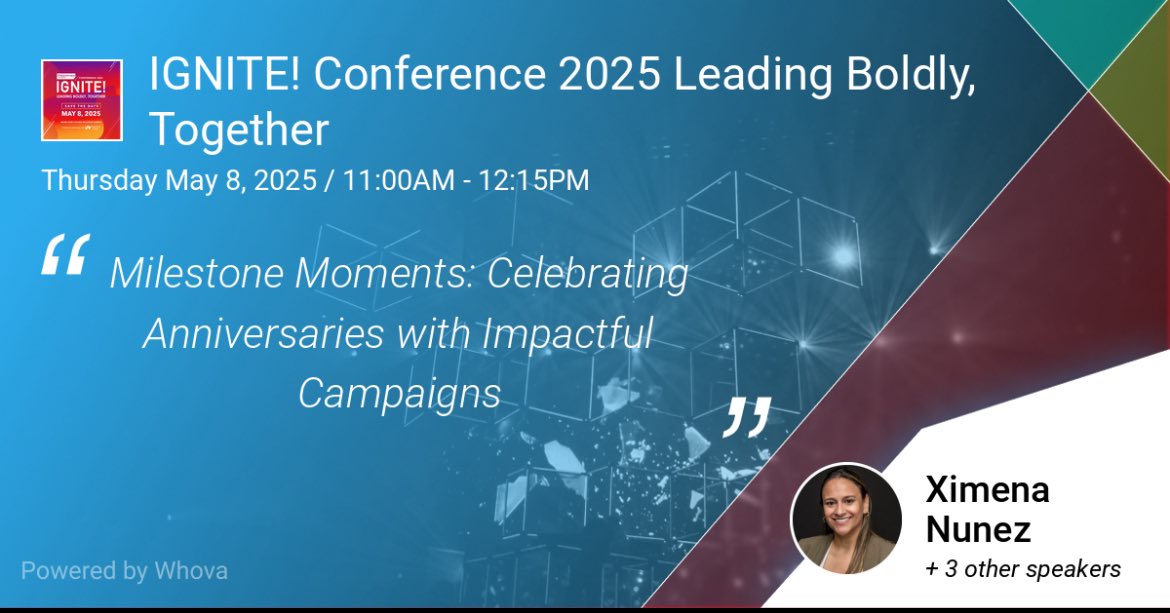 menanunez's tweet photo. Thrilled to join the #IGNITE2025 panel “Milestone Moments” on May 8! We’ll explore how anniversaries can fuel bold campaigns + real impact.
With: @JulieVives @LMozloom @HaleyGordonK @ANAM Join us: https://t.co/NGkSKvuUQC #PhilanthropyMiami #Storytelling #Nonprofits https://t.co/IWRQrTrFrs