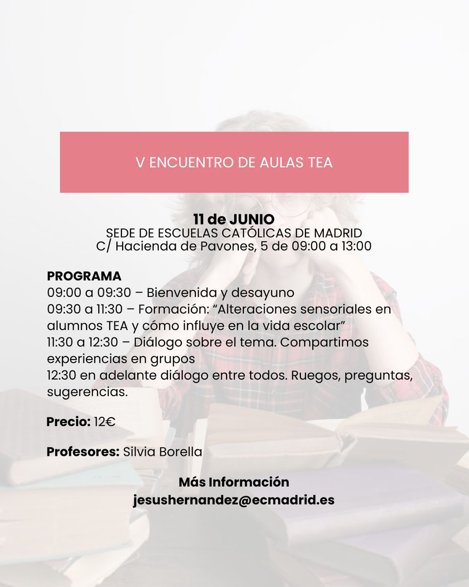 Innovacion 4319 ECM (@innovacionecm) on Twitter photo ¡El próximo 11 de Junio tienes una cita! V ENCUENTRO DE AULAS TEA de <a href="/ecatolicmadrid/">Esc. Católicas Madrid 🧡</a> , Alteraciones sensoriales y cómo influye en la vida escolar, con el objetivo de compartir ideas y seguir conociendo vuestras necesidades ❤️ ¡El próximo 11 de Junio tienes una cita! V ENCUENTRO DE AULAS TEA de <a href="/ecatolicmadrid/">Esc. Católicas Madrid 🧡</a> , Alteraciones sensoriales y cómo influye en la vida escolar, con el objetivo de compartir ideas y seguir conociendo vuestras necesidades ❤️