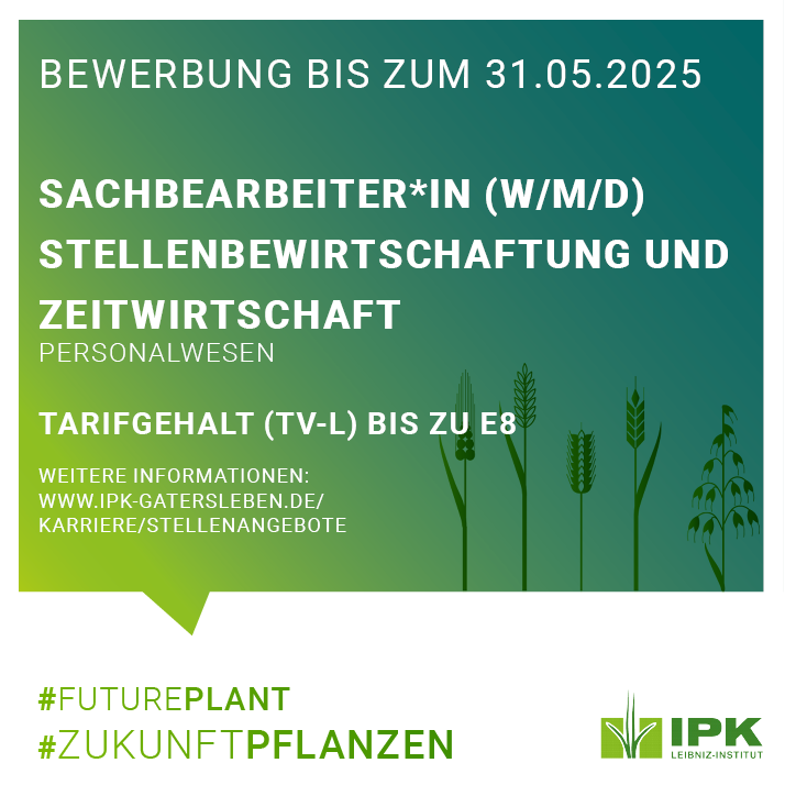 Leibniz IPK (@leibnizipk) on Twitter photo Die Schaffung bestmöglicher Voraussetzungen für die Forschung ist zentrale Aufgabe des Personalwesens am <a href="/LeibnizIPK/">Leibniz IPK</a>. Dort haben wir aktuell ein Jobangebot. Der Schwerpunkt der Stelle liegt auf der Zeiterfassung und Stellenbewirtschaftung.
➡️Alle Infos: tinyurl.com/v5fnmmfe Die Schaffung bestmöglicher Voraussetzungen für die Forschung ist zentrale Aufgabe des Personalwesens am <a href="/LeibnizIPK/">Leibniz IPK</a>. Dort haben wir aktuell ein Jobangebot. Der Schwerpunkt der Stelle liegt auf der Zeiterfassung und Stellenbewirtschaftung.
➡️Alle Infos: tinyurl.com/v5fnmmfe