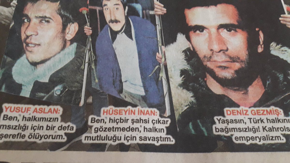 Onlar tam bağımsız Türkiye için halk için 53 yıl önce canlarını verdilervede sehpayi kendi çekecek kadar onurluydu Gezmiş