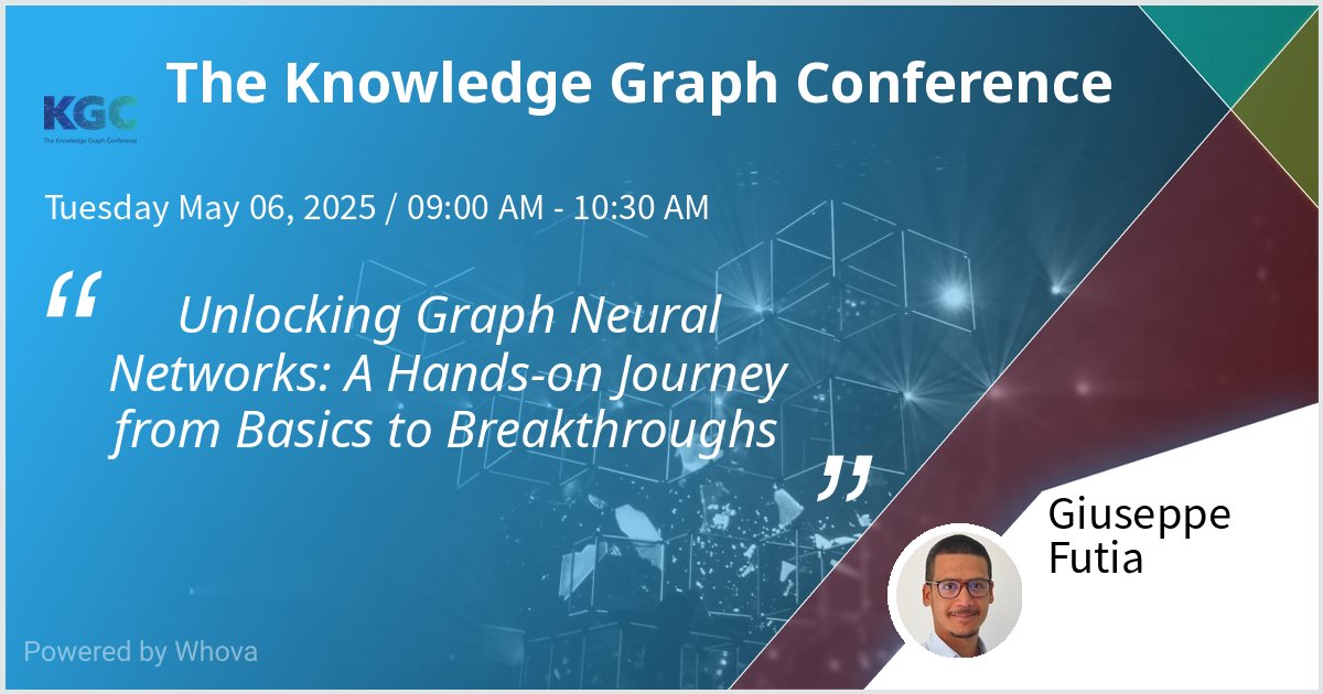 Manning Publications (@manningbooks) on Twitter photo At 9 AM ET, <a href="/giuseppe_futia/">Giuseppe Futia</a> is back w/ another session at The <a href="/KGConference/">The Knowledge Graph Conference (KGC)</a>!
Want to start using GNNs in your projects? This is for you!
Join in person or virtually — details: mng.bz/wZyQ
Get his MEAP, Knowledge Graphs & LLMs in Action: mng.bz/7QZy At 9 AM ET, <a href="/giuseppe_futia/">Giuseppe Futia</a> is back w/ another session at The <a href="/KGConference/">The Knowledge Graph Conference (KGC)</a>!
Want to start using GNNs in your projects? This is for you!
Join in person or virtually — details: mng.bz/wZyQ
Get his MEAP, Knowledge Graphs & LLMs in Action: mng.bz/7QZy