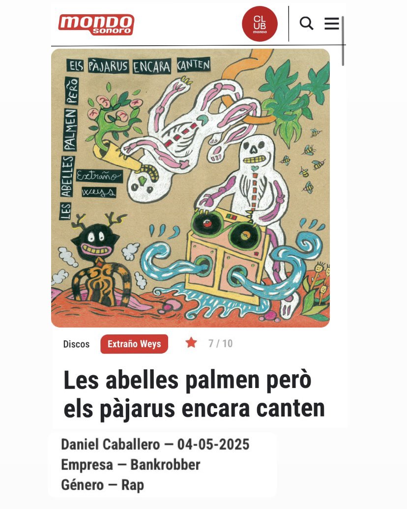 🔴 Extraño Weys, la veterana dupla catalana integrada por el MC Rodrigo Laviña y el productor Viktor Pizza, es esencial para comprender el hip hop alternativo de la ciudad condal con trasvases al resto de España. 

Ahora estrenan su ecléctico tercer álbum, que recoge en síntesis