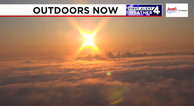 A BEAUTIFUL shot from our tower camera of downtown #nashville surrounded by a blanket of fog
