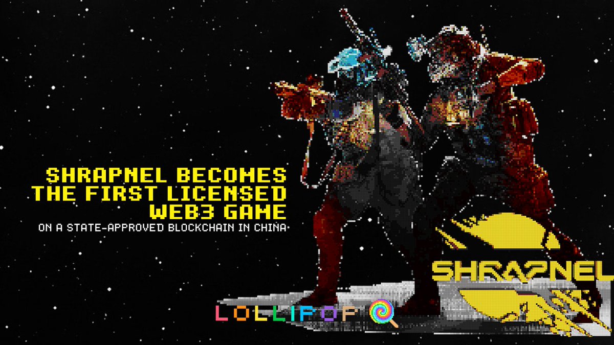 LollipopBsc's tweet photo. #Shrapnel enters China’s #Web3Gaming scene! 🇨🇳🎮 The FPS by #NeonMachine is the first licensed Web3 game on a government-backed blockchain in China. Players can trade in-game assets but U.S. cash-outs face restrictions.🔒 https://t.co/MEgcqpwgd3