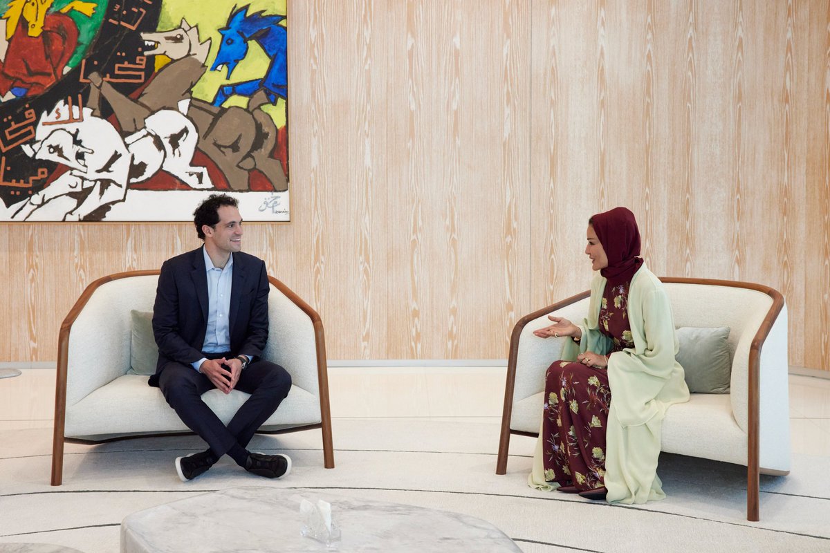 Marsal Qatar English (@marsalqatar_en) on Twitter photo HE Sheikha <a href="/mozabintnasser/">موزا بنت ناصر Moza bint Nasser</a> met with <a href="/willahmed/">Will Ahmed</a> , Founder and CEO of <a href="/WHOOP/">WHOOP</a>, discussed the importance of using technology and innovation in healthcare 🩺
#MarsalQatar #Qatar 🇶🇦 #Innovation #healthcare #tech #world HE Sheikha <a href="/mozabintnasser/">موزا بنت ناصر Moza bint Nasser</a> met with <a href="/willahmed/">Will Ahmed</a> , Founder and CEO of <a href="/WHOOP/">WHOOP</a>, discussed the importance of using technology and innovation in healthcare 🩺
#MarsalQatar #Qatar 🇶🇦 #Innovation #healthcare #tech #world
