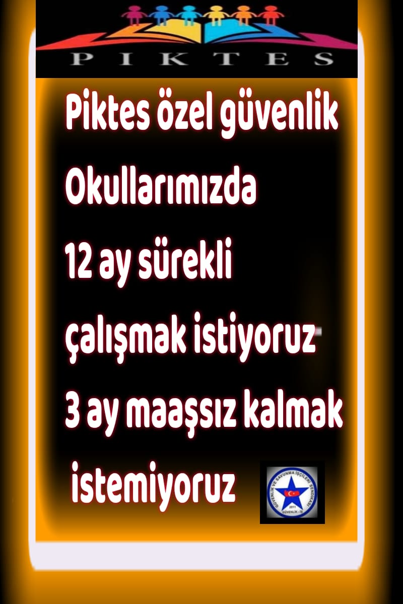 #piktesesüreklilik
Özel #Güvenlik okullarında süreklilik istiyor 
Piktes kapsamında 1714 Özel Güvenlik 
Okullarımızda #DAİMİ çalısmak istiyoruz
Güvenli Eğitim
Güvenli Okullar
<a href="/Guvenlik_is/">Güvenlik-İş Sendikası</a>
<a href="/mebhbogm/">MEB Hayat Boyu Öğrenme Genel Müdürlüğü</a> <a href="/Yusuf__Tekin/">Yusuf Tekin</a> <a href="/chnkvnc/">Cihan KIVANÇ</a> <a href="/CelileErenOKTEN/">Celile Eren ÖKTEN</a> <a href="/cengizmete/">Cengiz Mete</a> <a href="/alemdareyup1/">@alemdareyup</a>