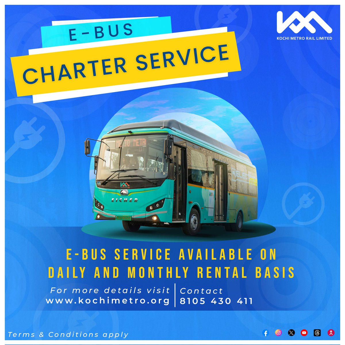 Get ready, Kochi! 
The Kochi Metro is introducing a charter bus service 🌟 
Keep an eye out for more details! 
#metroconnect
#kochi
#kochimetro
#metro
#KochiMetro #CityTravel #CommuteEasy