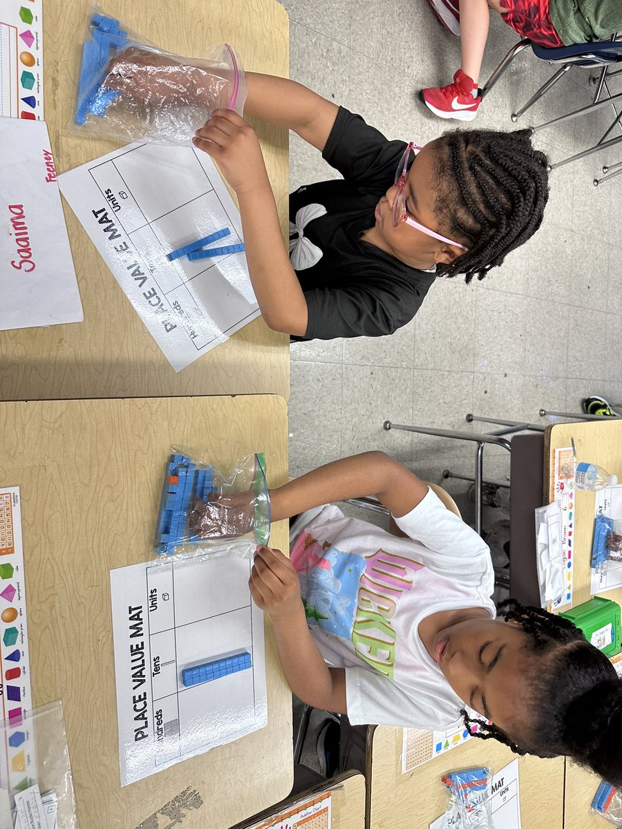 We love using base ten blocks to help us with place value 🧮