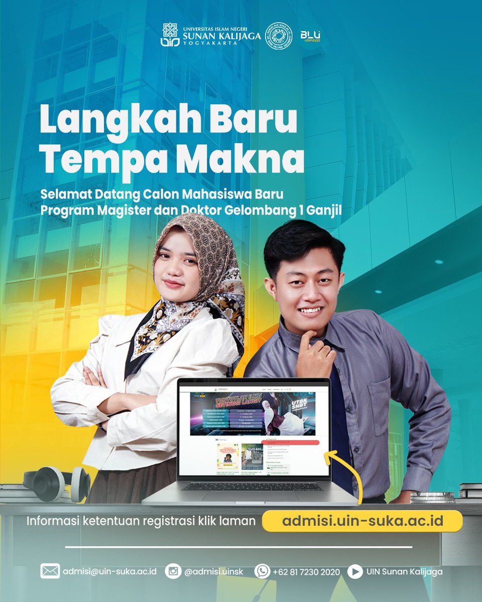 Selamat utk kalian yg lolos seleksi PMB Program Magister &amp; Doktor Gelombang 1 Ganjil UIN Sunan Kalijaga Yogyakarta
Informasi registrasi bisa dicek pd web admisi.uin-suka.ac.id &amp; uin-suka.ac.id kolom pengumuman.

#uinsk #uinsunankalijaga