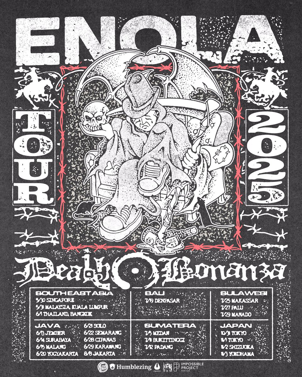 tour <a href="/soundsofenola/">enola</a> tahun ini akan lebih panjang. kami akan mulai Mei di Singapore - Malaysia - Thailand, lalu lanjut Indonesia tour, break bentar, ditutup Jepang tour. #bersyukur