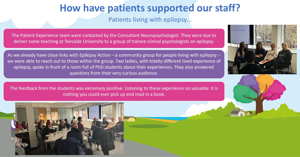 Here is another way our patients have supported staff development...