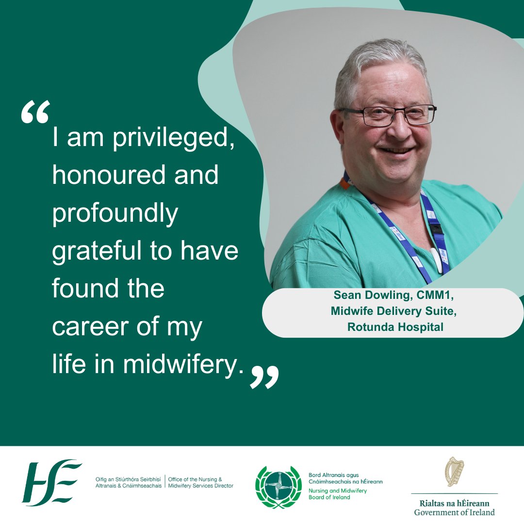 As part of our #InternationalDayofTheMidwife celebrations, we're spotlighting Sean Dowling, CMM1 in the Midwife Delivery Suite, Rotunda Hospital. #PeopleOfHSE | <a href="/NurMidONMSD/">ONMSD</a>