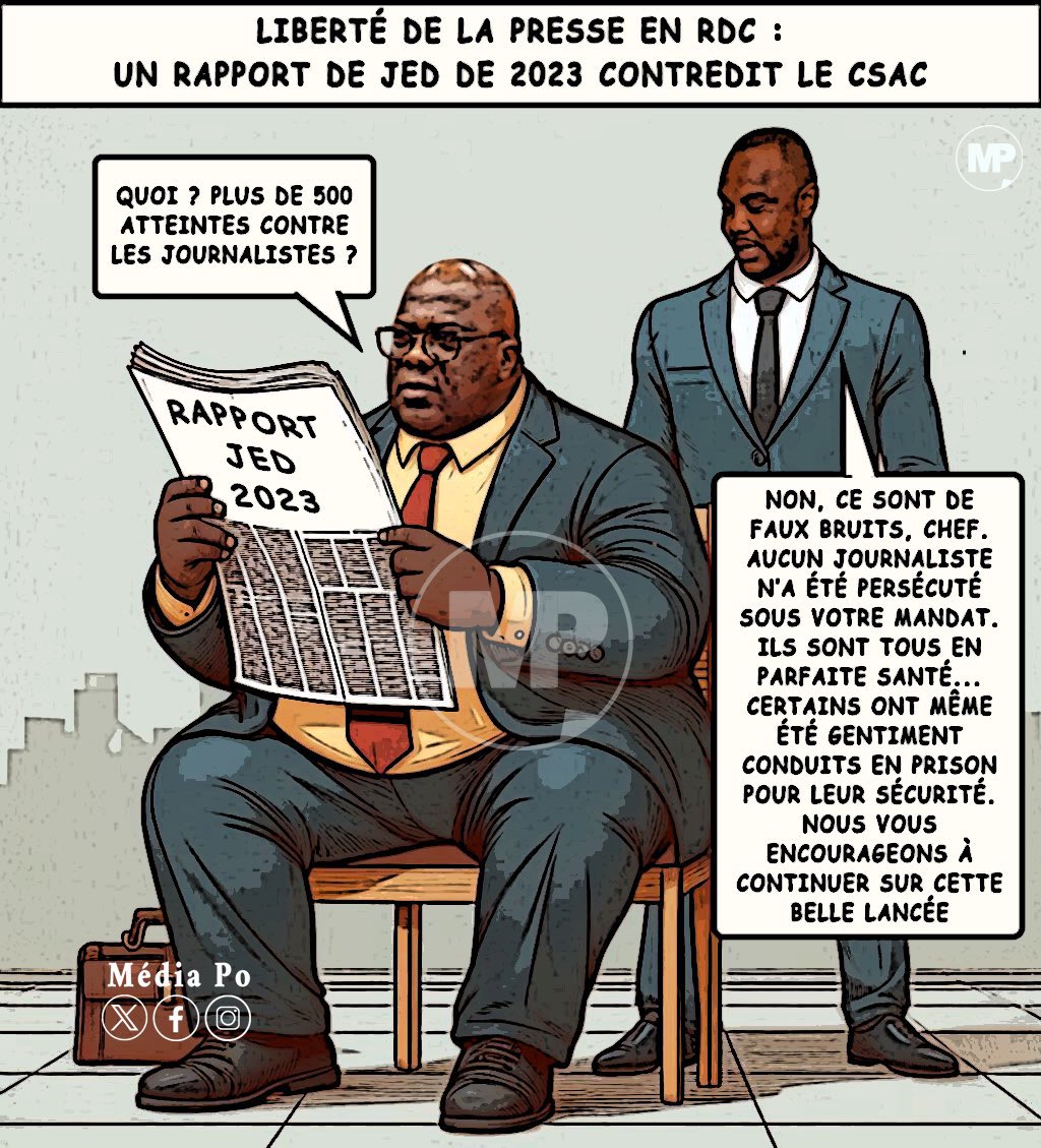 #RDC: Dans le scandale provoqué par le <a href="/csac_rdc/">CSAC RDC</a> au sujet de l’état de la presse en RDC, un rapport de Journaliste en Danger (JED), datant de deux ans, a été exhumé. Il dresse un tableau sombre de l’exercice du métier de journaliste sous le mandat de Félix Tshisekedi : plus de
