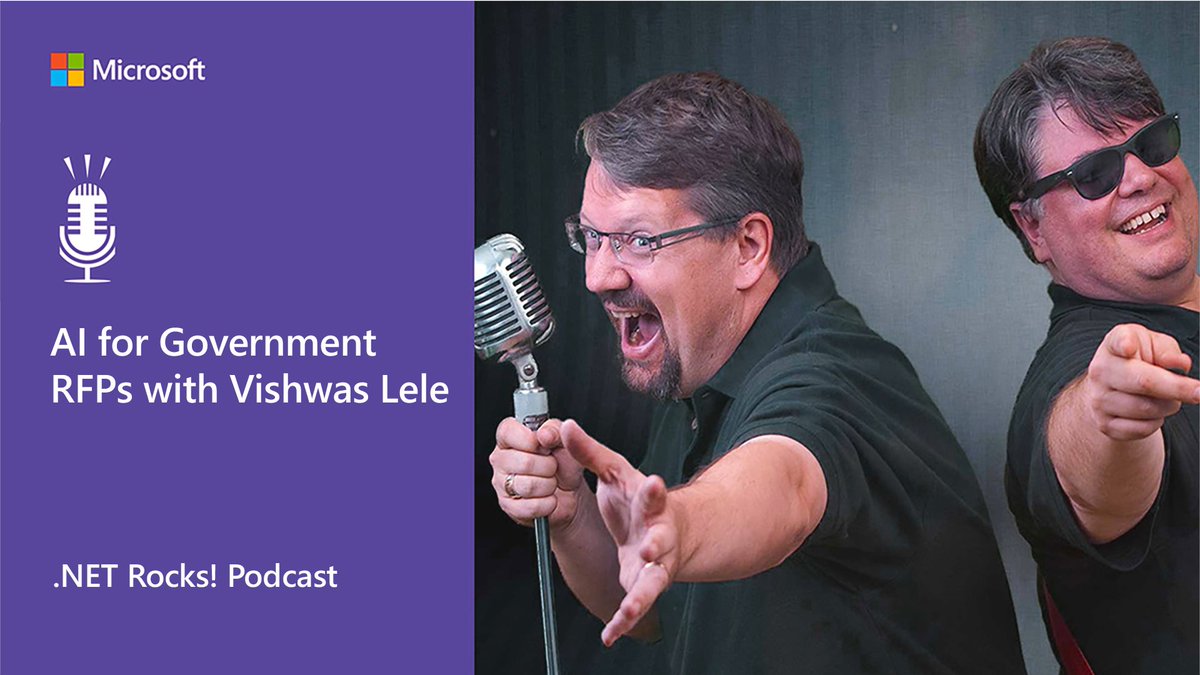 dotnet's tweet image. How can a large language model help your organization answer government RFPs? #dotNETRocks and @vlele discuss how AI technologies can augment skilled operators to produce better quality products in less time. 🎧 msft.it/6015Suw2J