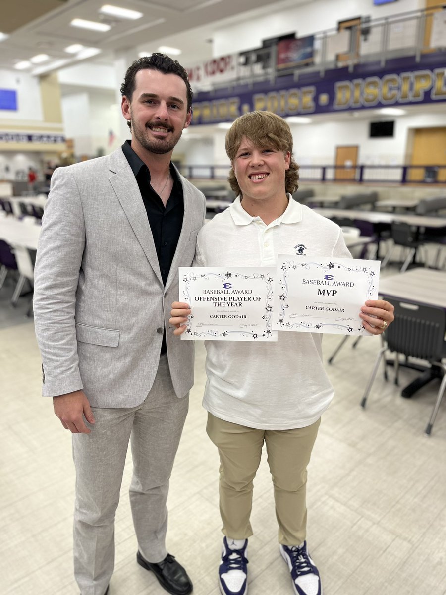 Had the 2025 athletic awards last night I was blessed and excited to receive for the 2nd year in the row Offensive MVP and for the 1st time MVP for the baseball team awards, also receiving the athletic booster club scholarship of $1,000.
<a href="/EthanNors/">Ethan Nors</a> <a href="/CodyJ_7/">Cody Johnson</a> <a href="/kollinelliott/">Kollin Elliott</a>