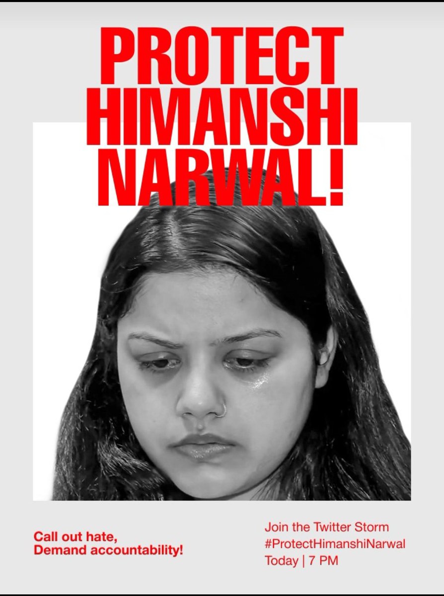 #ProtectHimanshiNarwal
Call Out Hate!