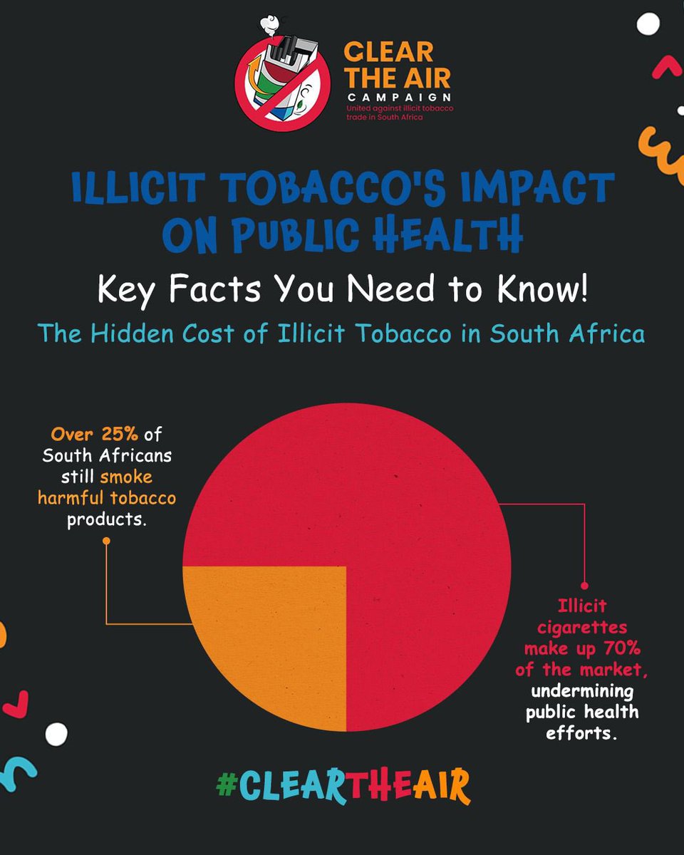What kind of world do we want to leave behind? One fueled by crime, or one where public health comes first? The choice is ours—say NO to illicit tobacco and SIGN THE PETITION today! 🚭

👉 cleartheair.org.za/campaigns

#ClearTheAir #NoToIllicitTobaccoTrade <a href="/ClearTheAirZA/">Clear The Air</a>