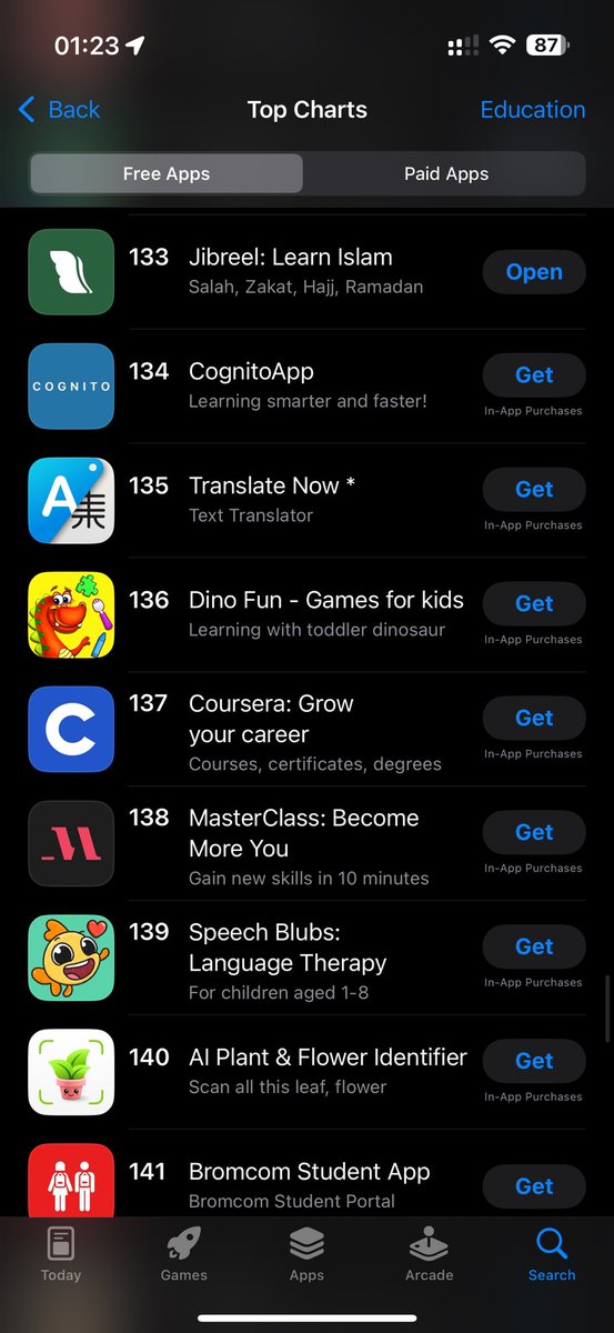 Alhamdullilah, sub 100 achieved! 🚀

We are higher than Coursera and MasterClass!

<a href="/JibreelApp/">Jibreel</a>