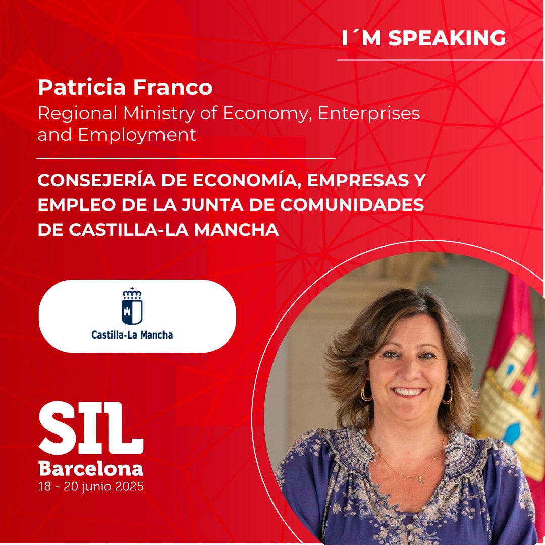 SIL Barcelona (@silbarcelona) on Twitter photo 📣 Speakers con experiencia operativa y visión estratégica. Nos acompañarán en el #SIL2025: <a href="/castillamedina/">juan castilla medina</a> (<a href="/TFtalentfactory/">Talent Factory</a>), Javier Sánchez (<a href="/AMETIC_es/">AMETIC</a>), Elisa Martínez Benito (<a href="/trivierepartner/">Trivière Partners</a>) y Patricia Franco (<a href="/EconomiaCLM/">Economía, Empresas y Empleo CLM</a>). 📣 Speakers con experiencia operativa y visión estratégica. Nos acompañarán en el #SIL2025: <a href="/castillamedina/">juan castilla medina</a> (<a href="/TFtalentfactory/">Talent Factory</a>), Javier Sánchez (<a href="/AMETIC_es/">AMETIC</a>), Elisa Martínez Benito (<a href="/trivierepartner/">Trivière Partners</a>) y Patricia Franco (<a href="/EconomiaCLM/">Economía, Empresas y Empleo CLM</a>).