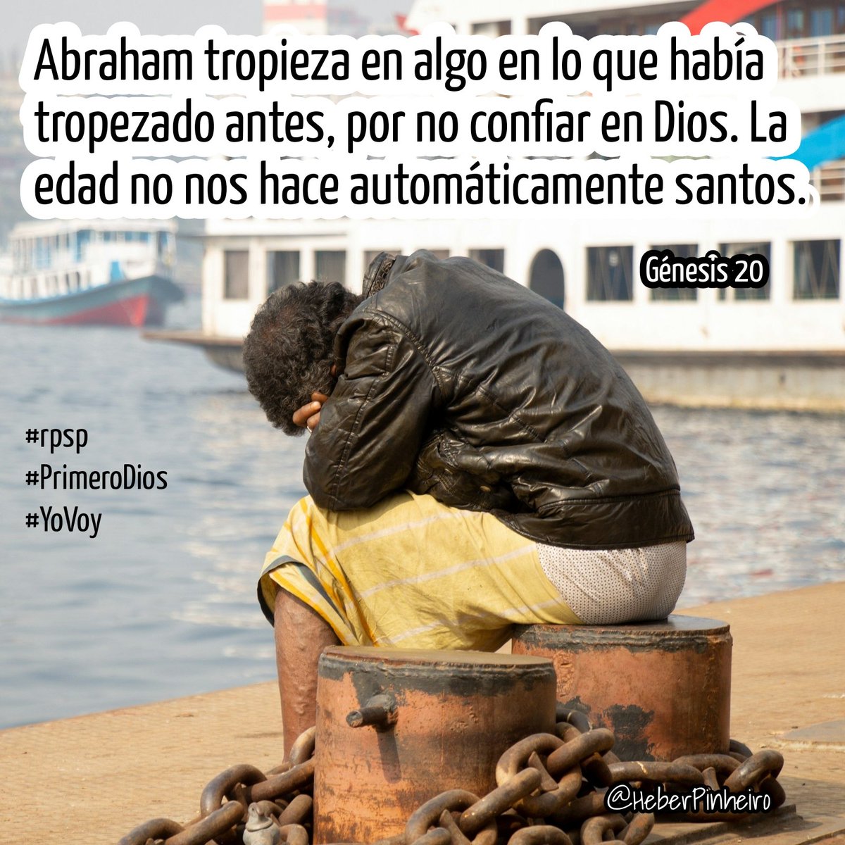 Gen20 Abraham engañó a Abimelec en lugar de confiar en que Dios actuaría en la vida del rey. No dé por sentado que Dios no obrará en una situación. Puede que usted no lo entienda todo, pero nunca olvide que Dios puede intervenir cuando menos lo espere #rpsp #PrimeroDios #YoVoy